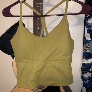 Olive green workout tank/bra